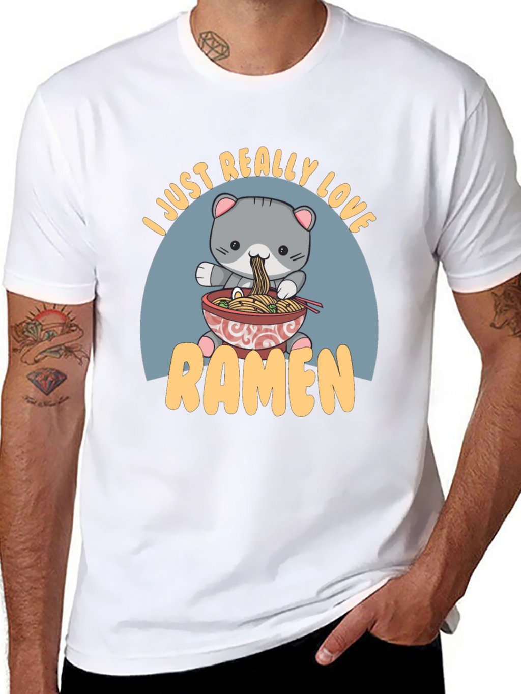 Cute Ramen Cat T-Shirt