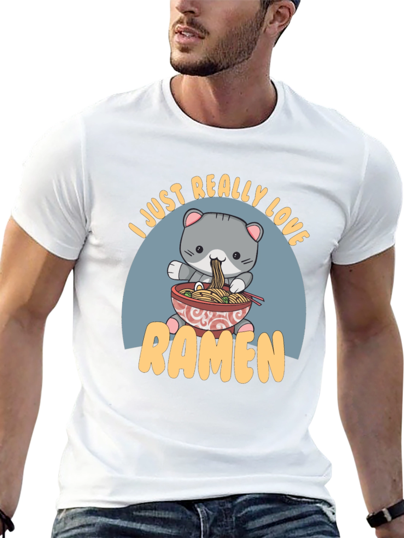 Cute Ramen Cat T-Shirt