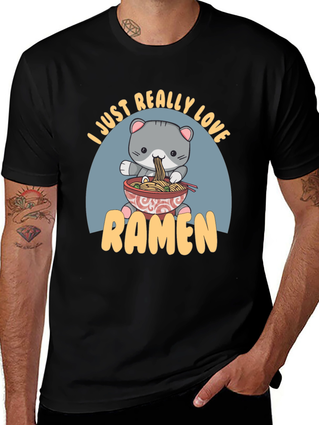 Cute Ramen Cat T-Shirt