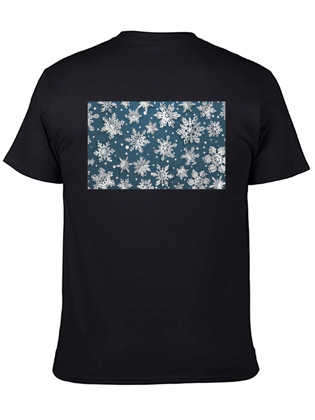 Snowflake Print Tee - Stylish Winter Holiday T-Shirt