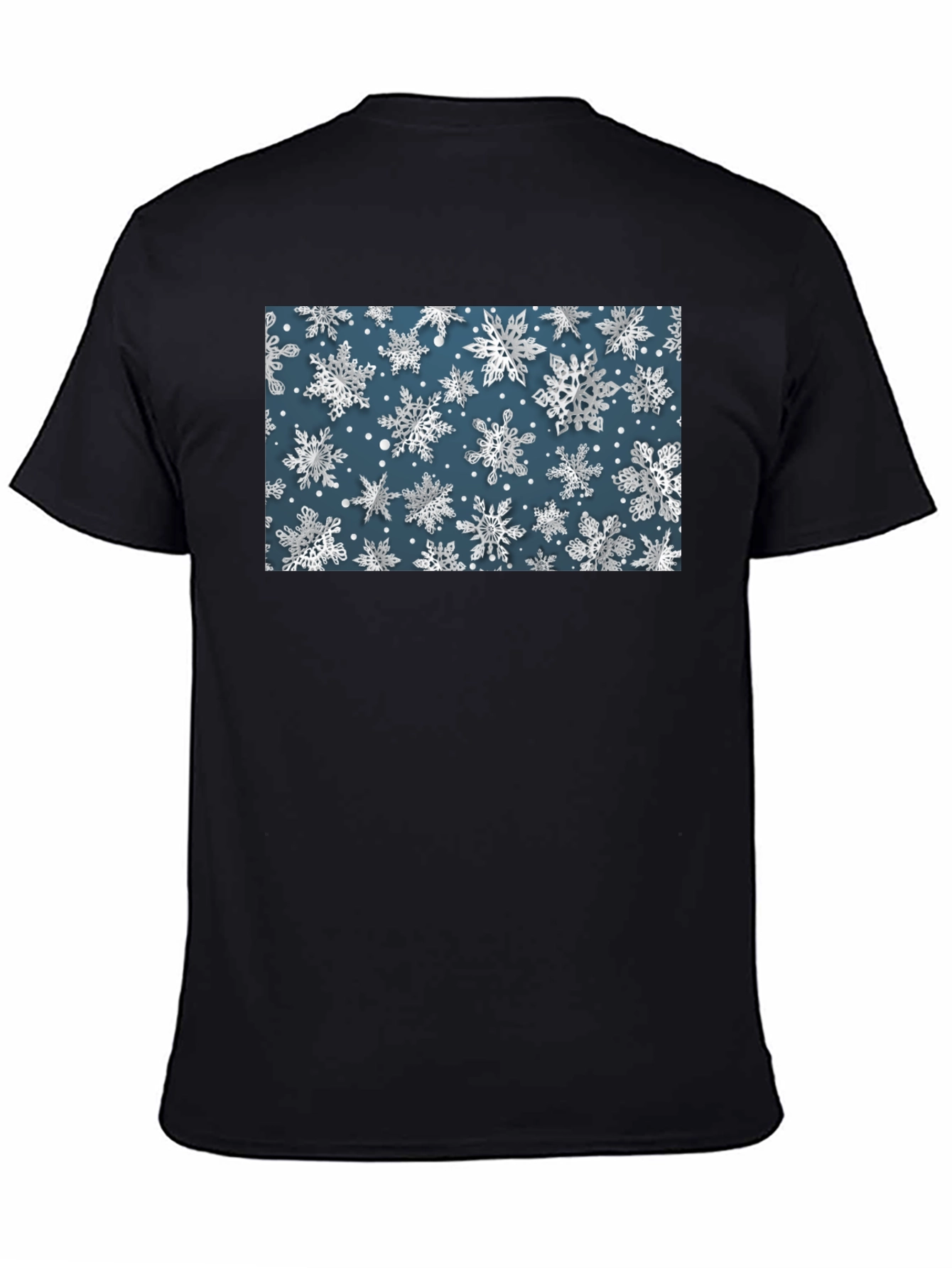 Snowflake Print Tee - Stylish Winter Holiday T-Shirt