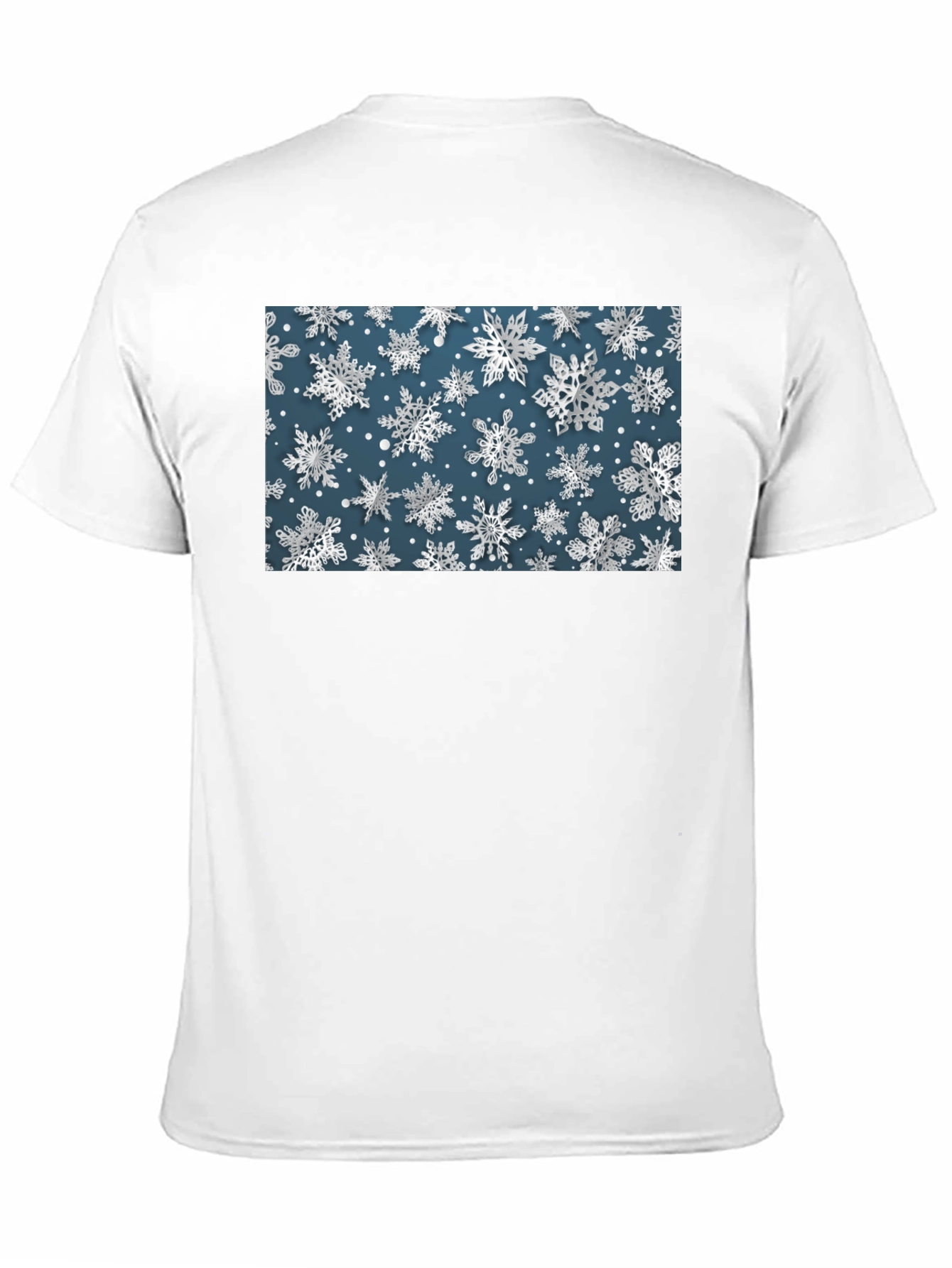 Snowflake Print Tee - Stylish Winter Holiday T-Shirt
