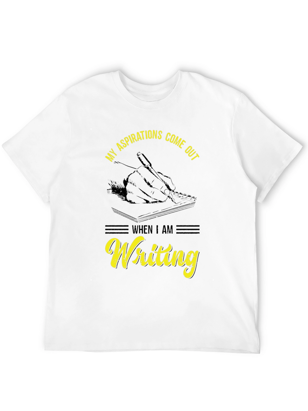 Writing Aspirations T-Shirt - Black Cotton Tee