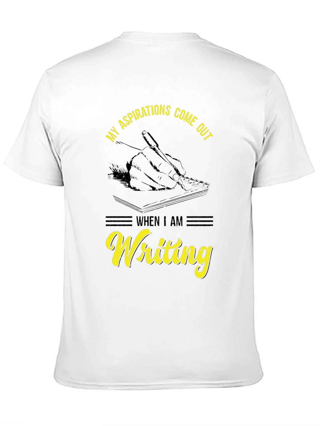 Writing Aspirations T-Shirt - Black Cotton Tee
