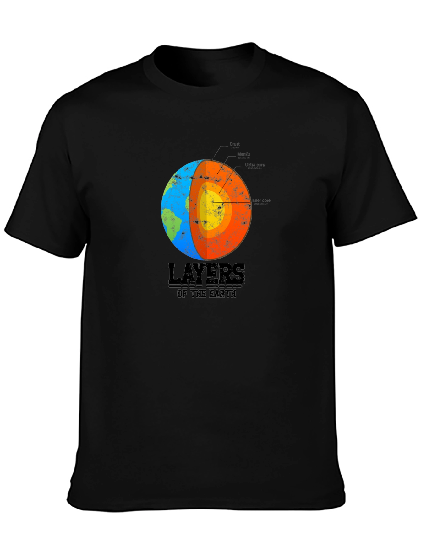 Layers of the Earth Graphic Print Tee - Science Shirt