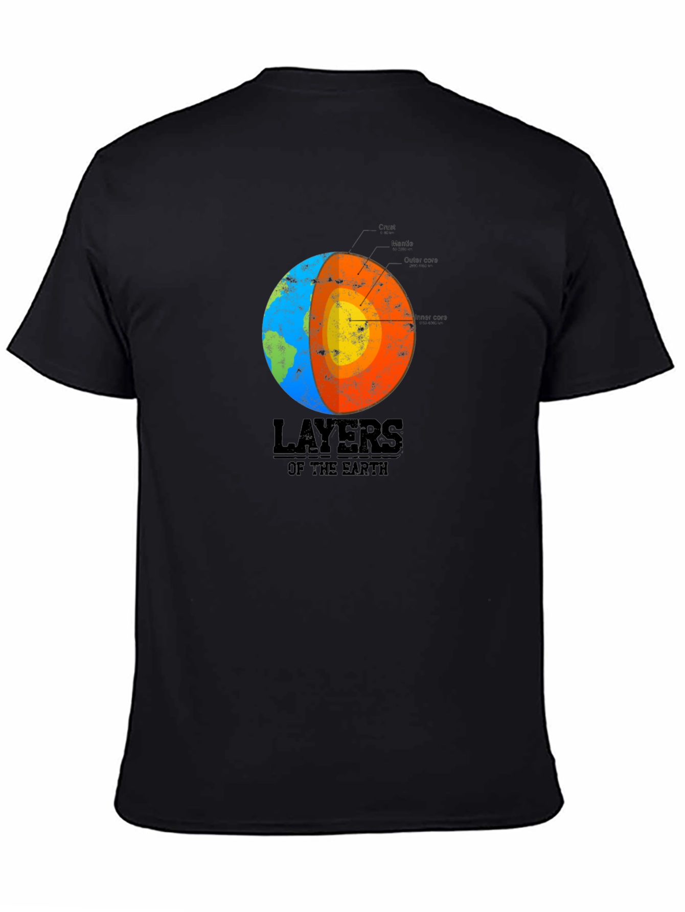 Layers of the Earth Graphic Print Tee - Science Shirt