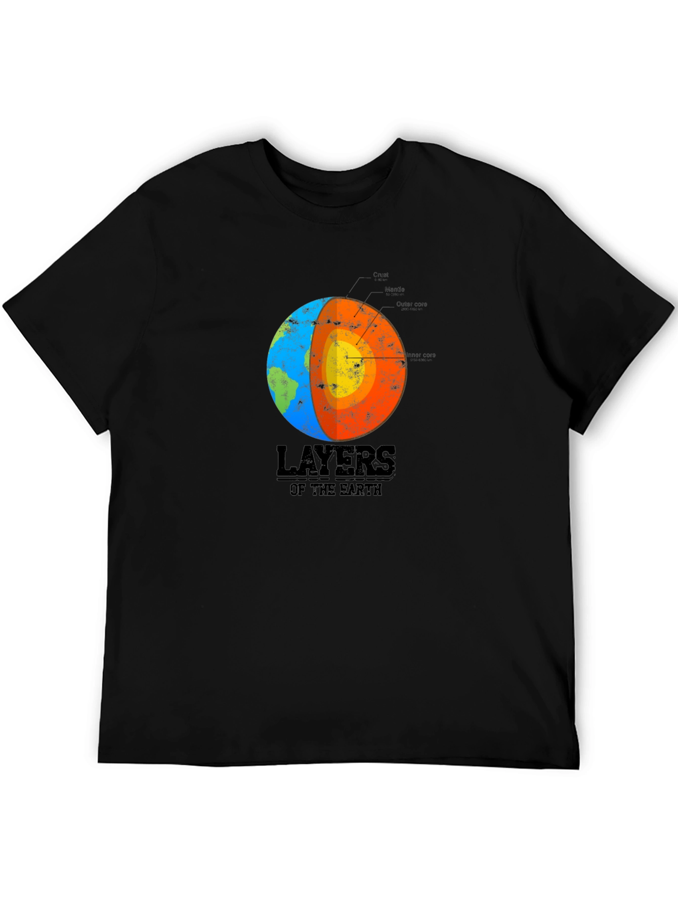 Layers of the Earth Graphic Print Tee - Science Shirt