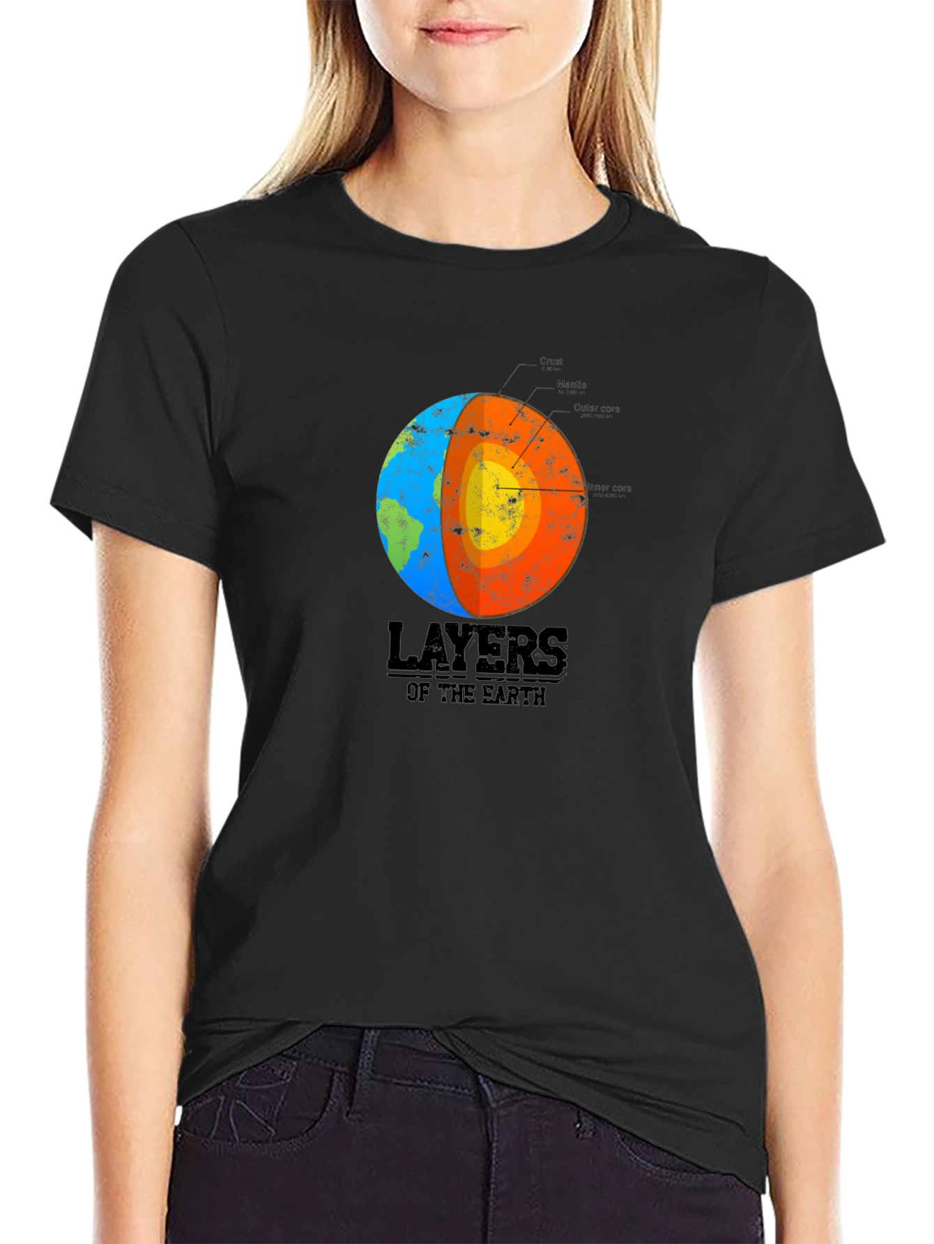 Layers of the Earth Graphic Print Tee - Science Shirt