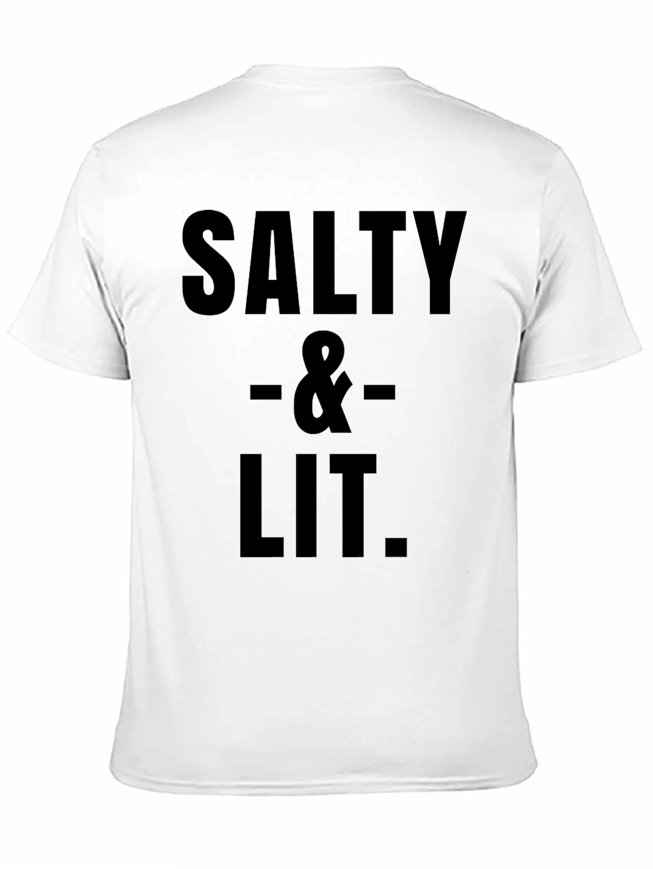 Salty & Lit Graphic Tee - Black Cotton Blend