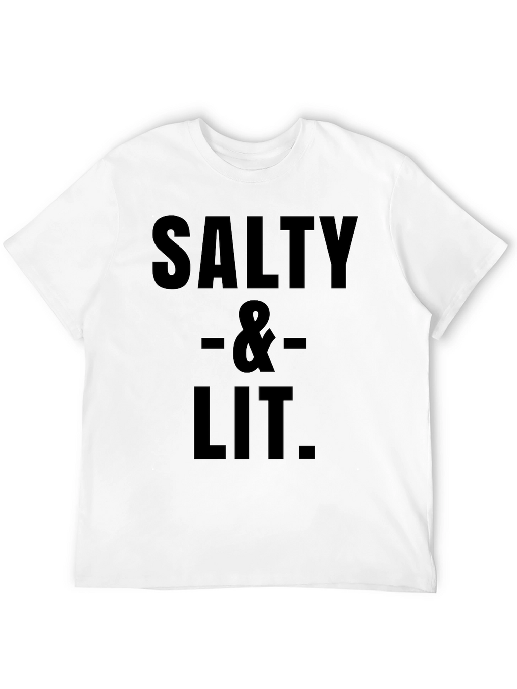 Salty & Lit Graphic Tee - Black Cotton Blend
