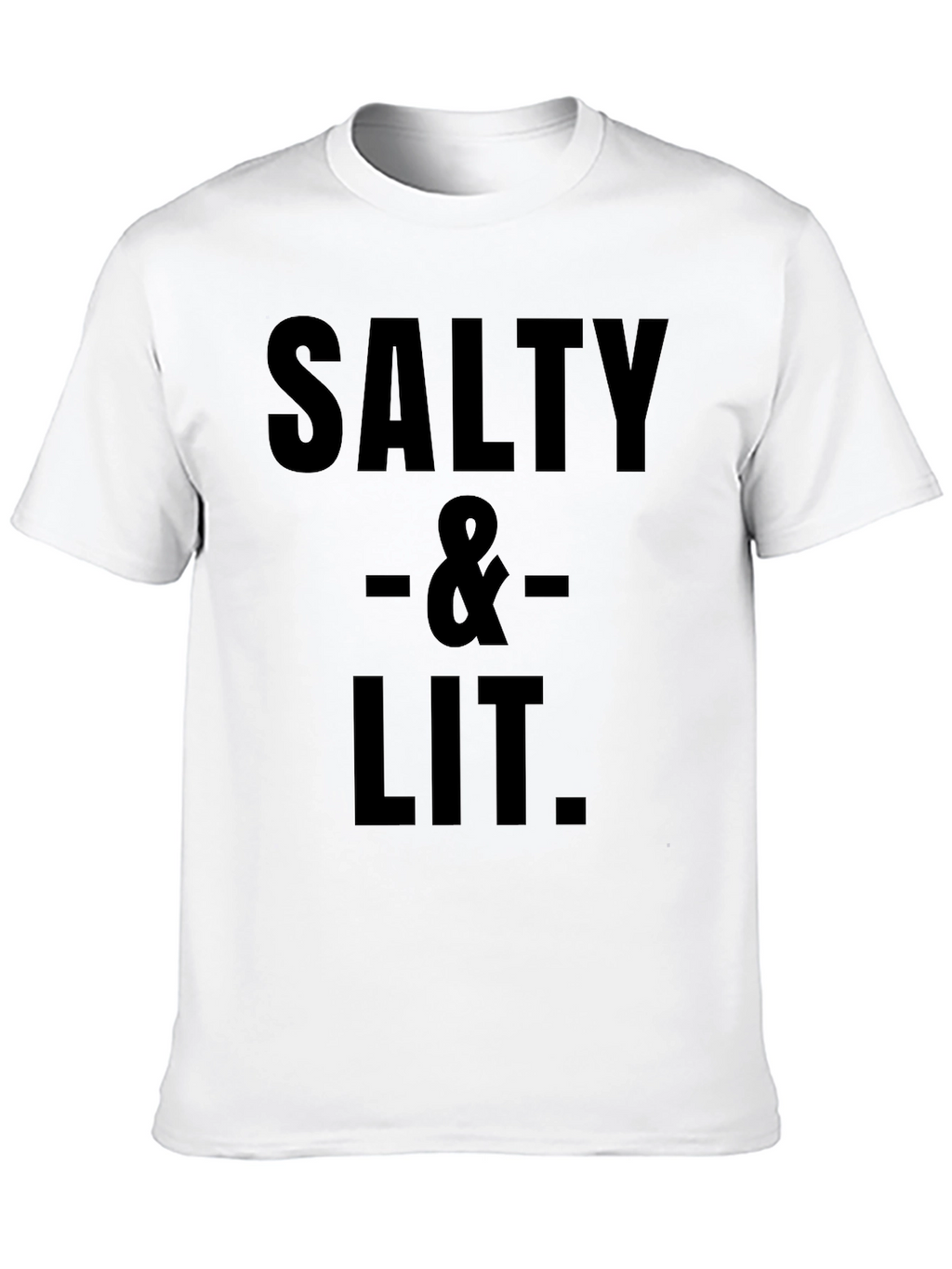 Salty & Lit Graphic Tee - Black Cotton Blend