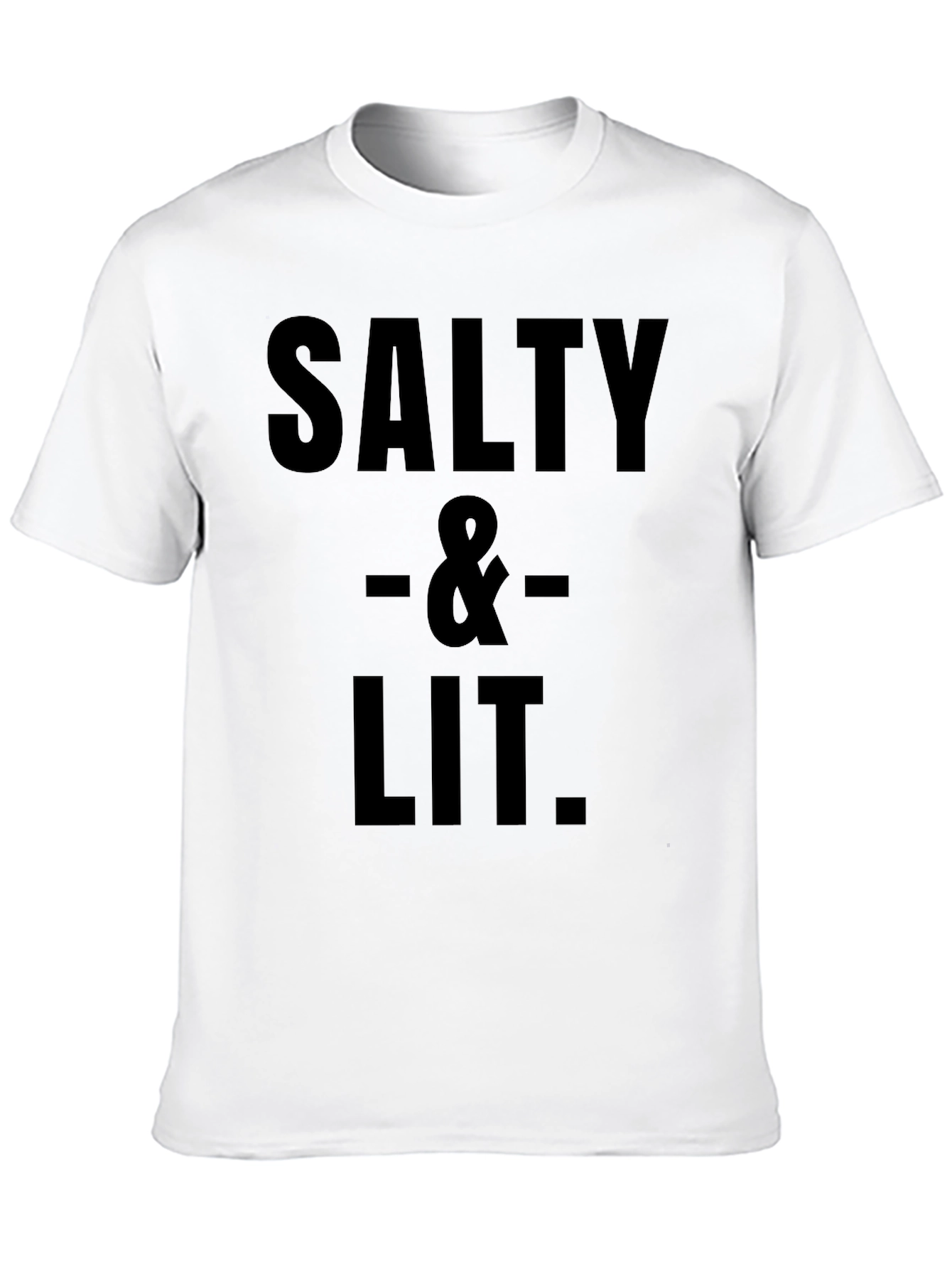 Salty & Lit Graphic Tee - Black Cotton Blend