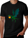 Dragon and Pumpkin T-Shirt - Halloween Style!