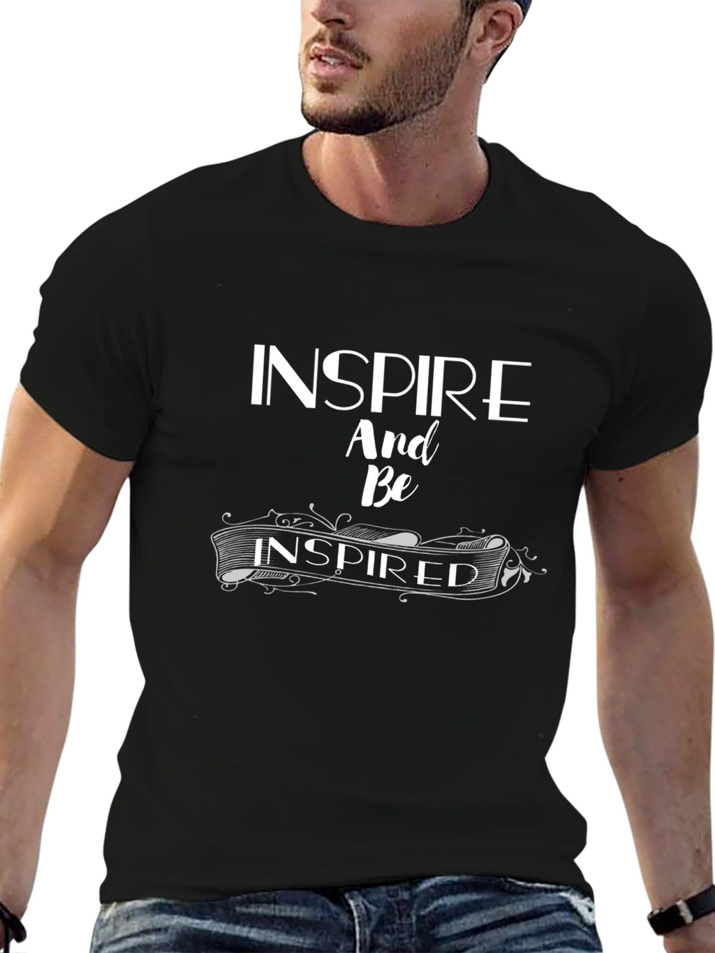 Inspire And Be Inspired Graphic Tee - Black