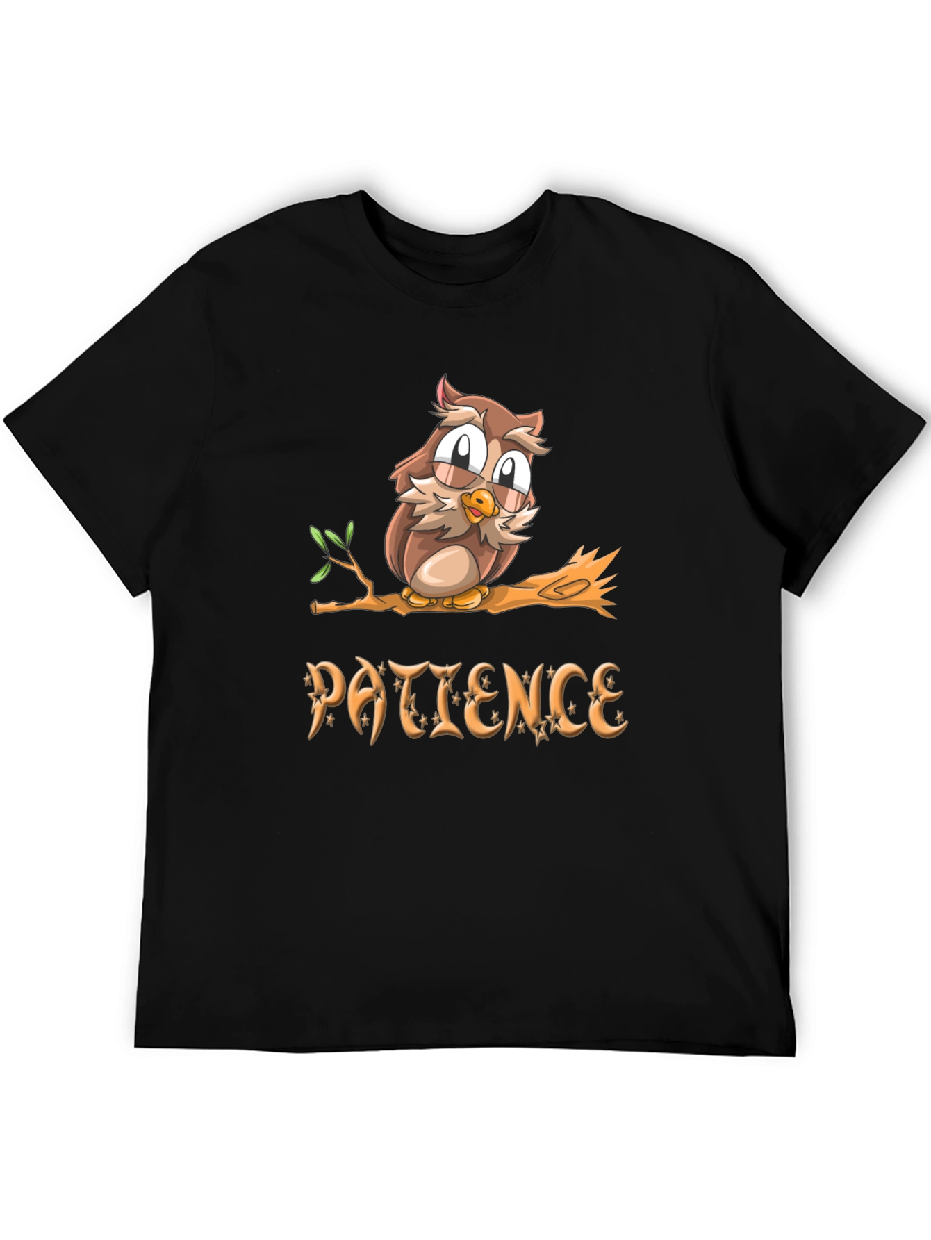 Patience Owl T-Shirt - Unisex Soft Cotton Tee