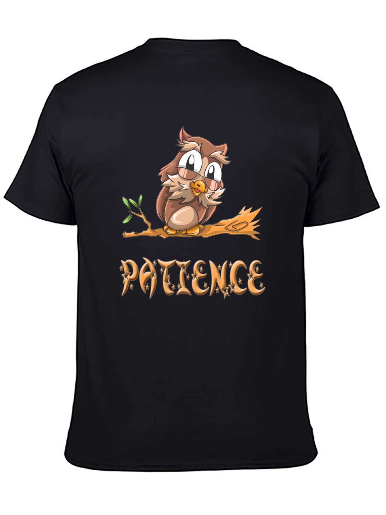 Patience Owl T-Shirt - Unisex Soft Cotton Tee
