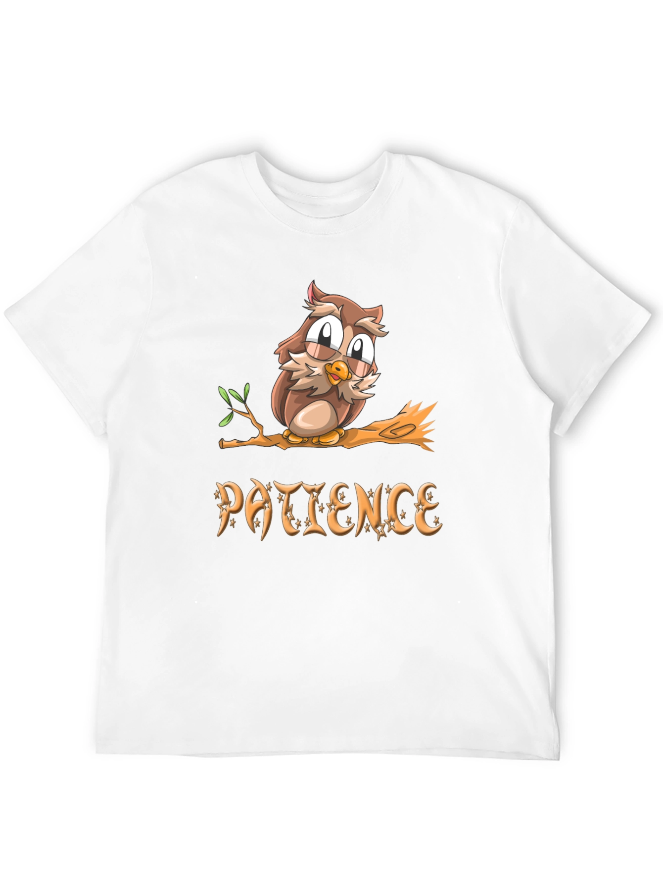 Patience Owl T-Shirt - Unisex Soft Cotton Tee