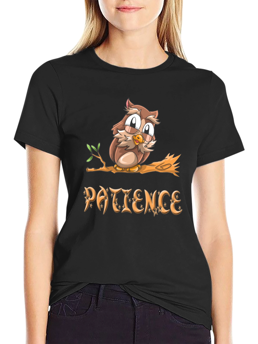 Patience Owl T-Shirt - Unisex Soft Cotton Tee