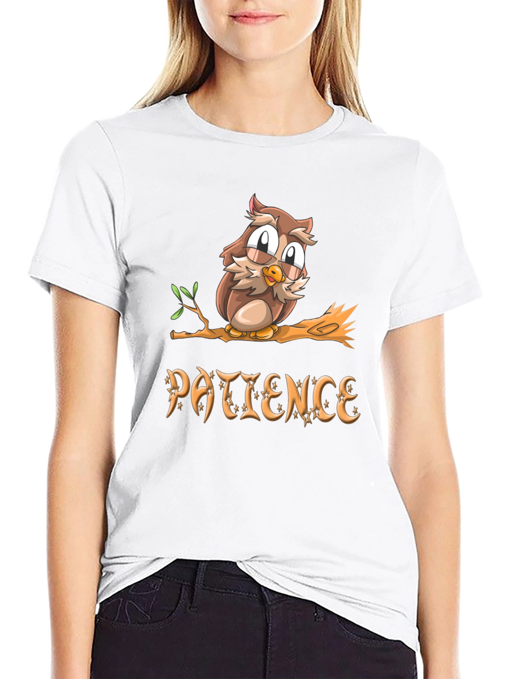 Patience Owl T-Shirt - Unisex Soft Cotton Tee