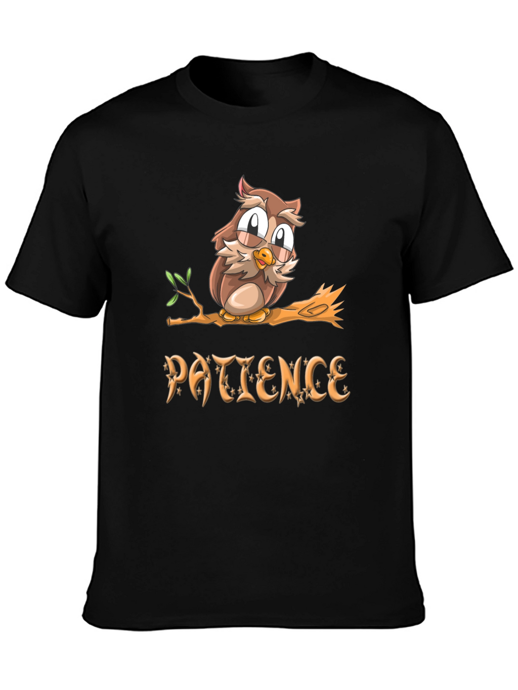 Patience Owl T-Shirt - Unisex Soft Cotton Tee