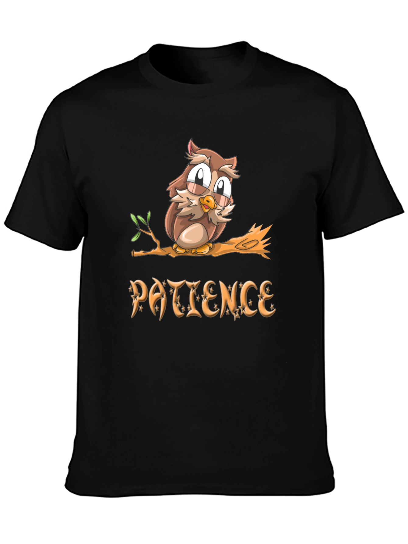 Patience Owl T-Shirt - Unisex Soft Cotton Tee