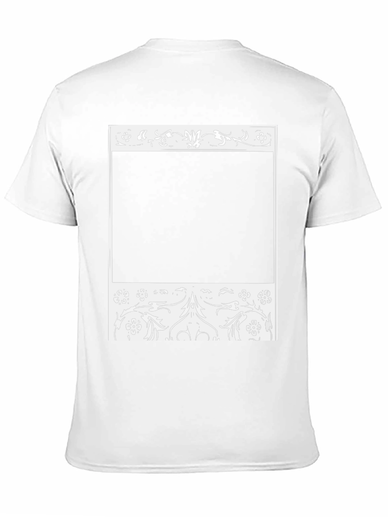 Floral Frame Black T-Shirt