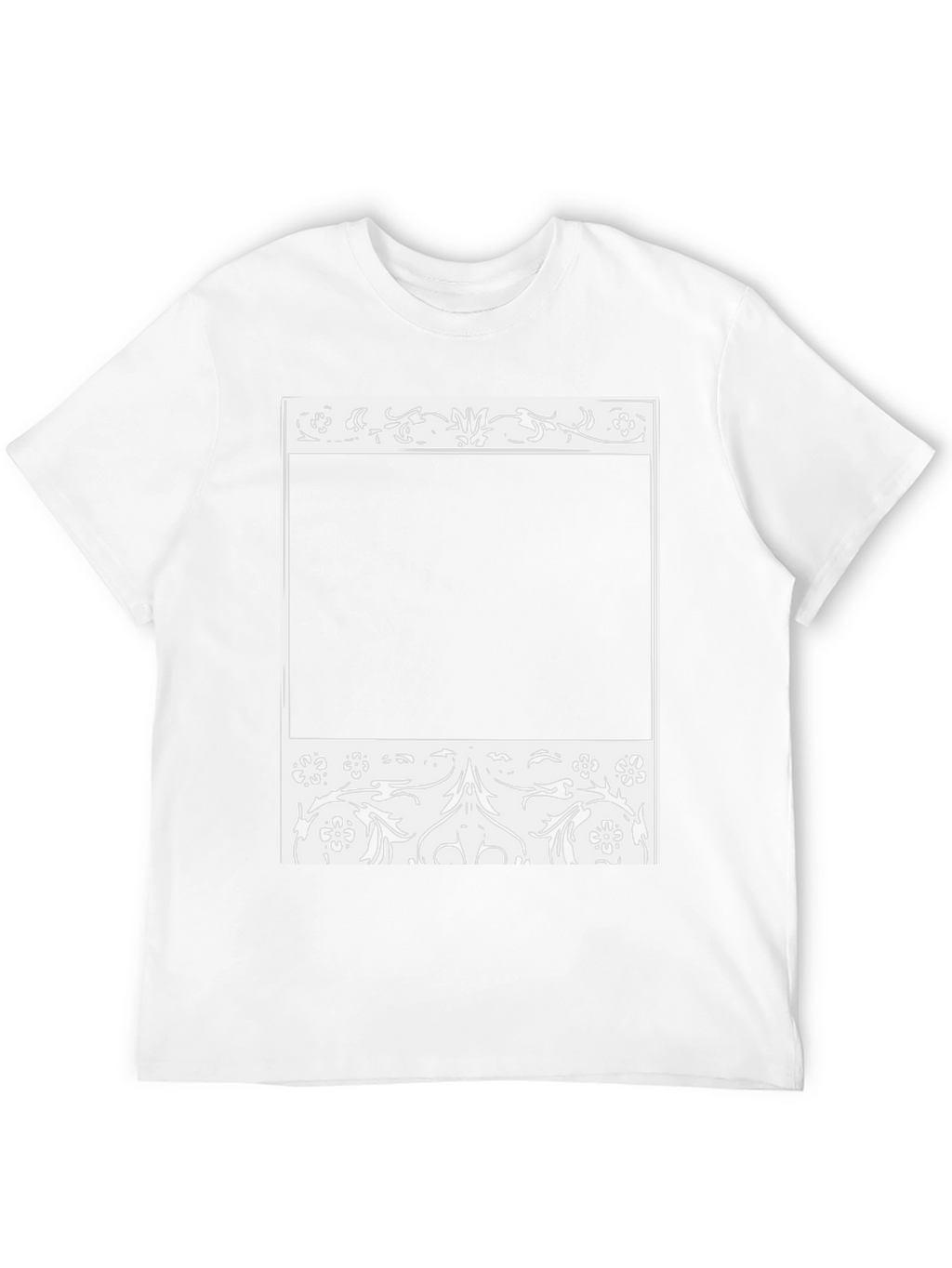 Floral Frame Black T-Shirt