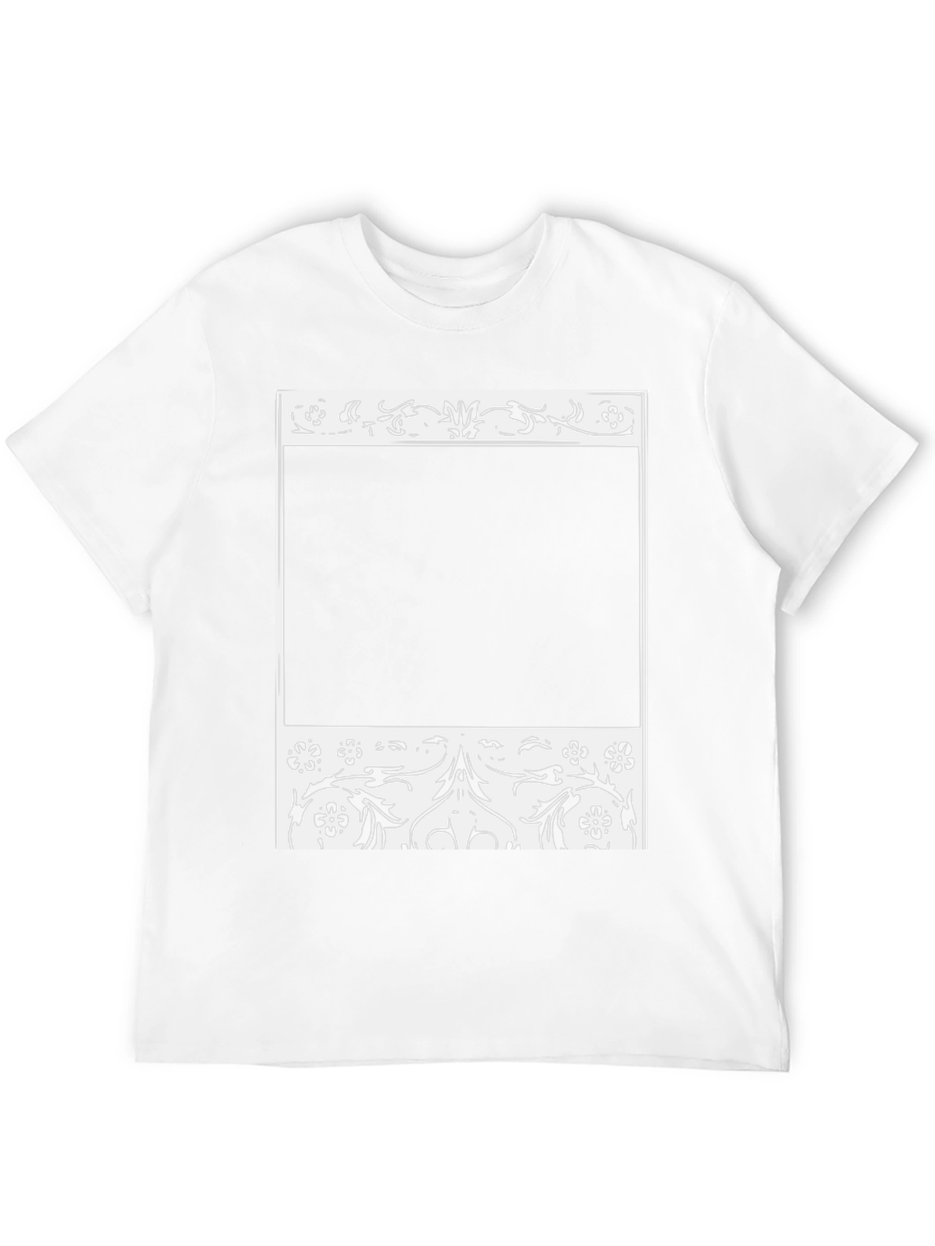 Floral Frame Black T-Shirt
