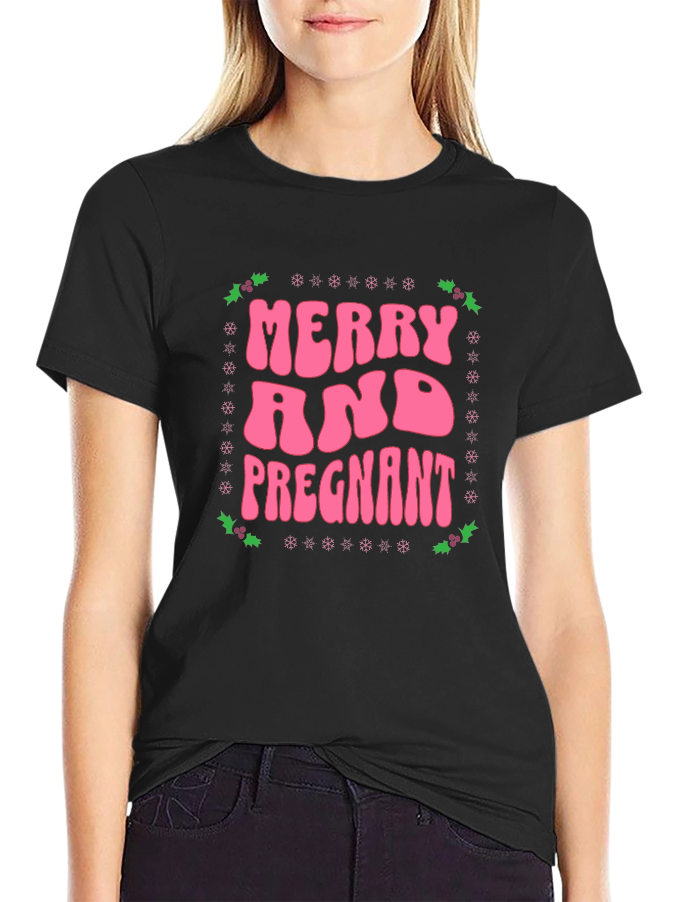 Merry and Pregnant Graphic Tee