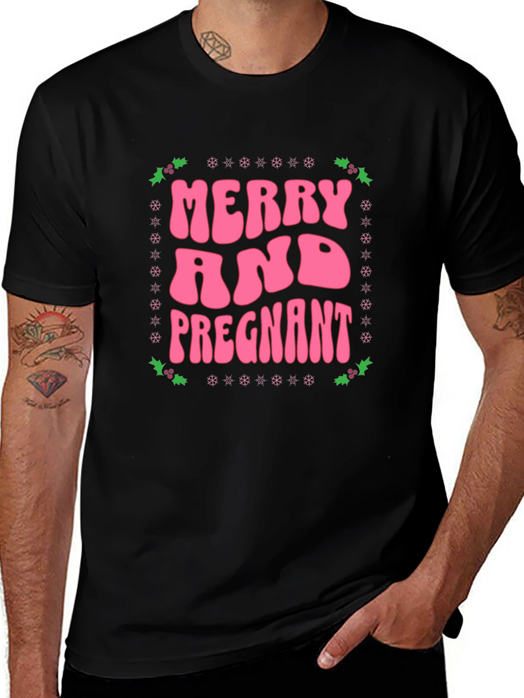 Merry and Pregnant Graphic Tee