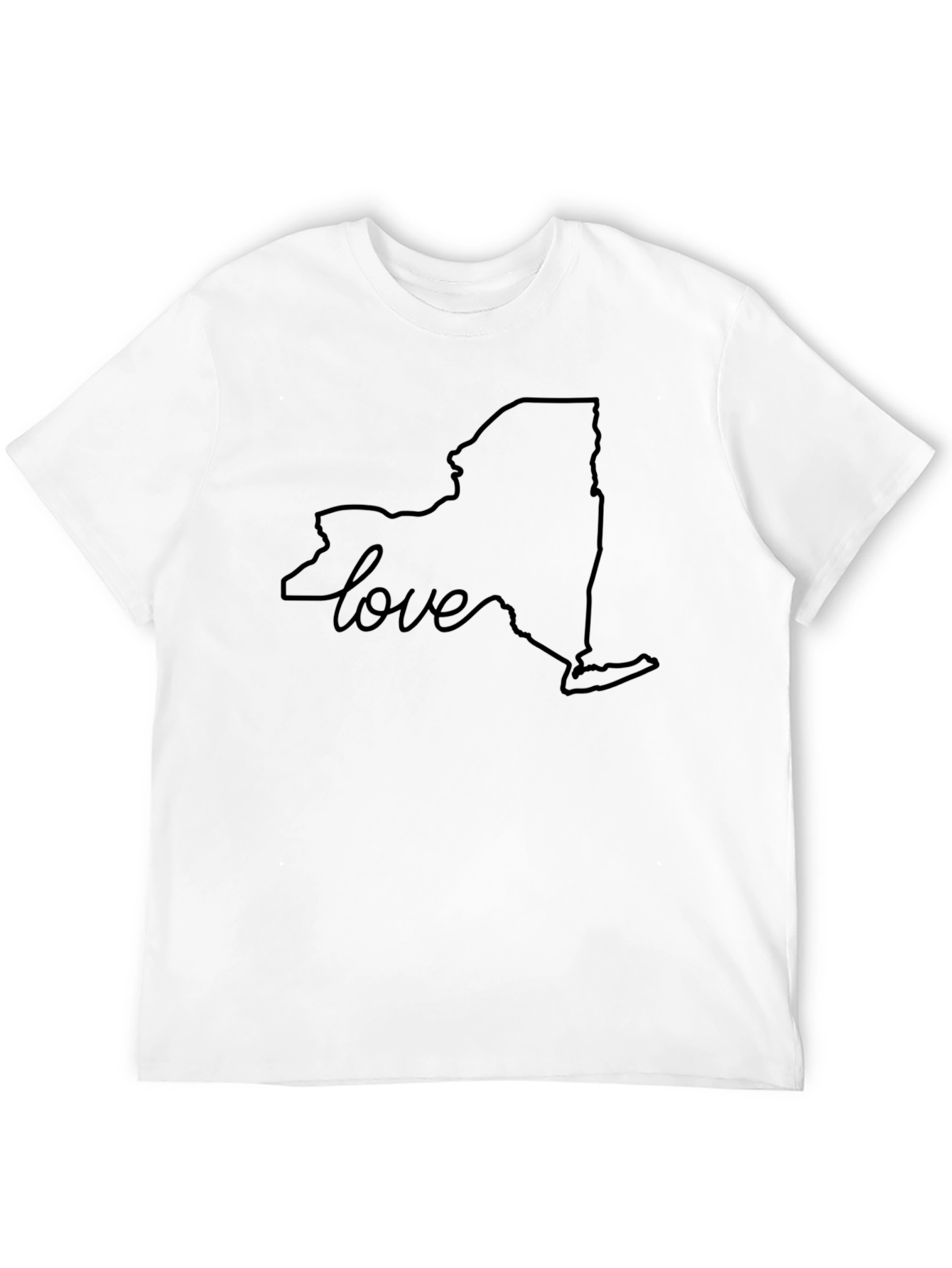 New York Love Outline Black Tee