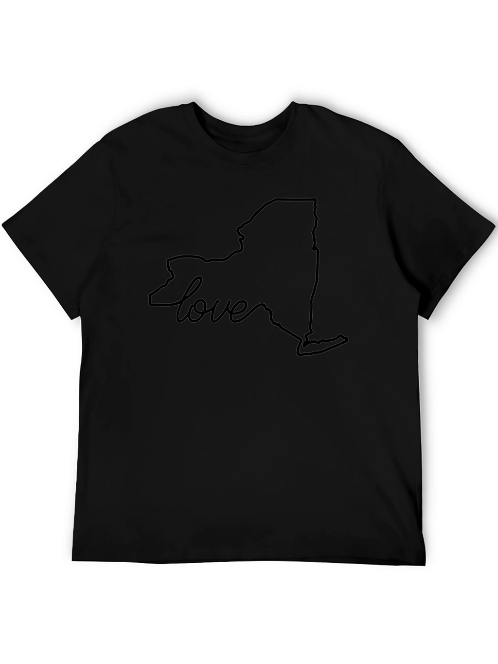 New York Love Outline Black Tee