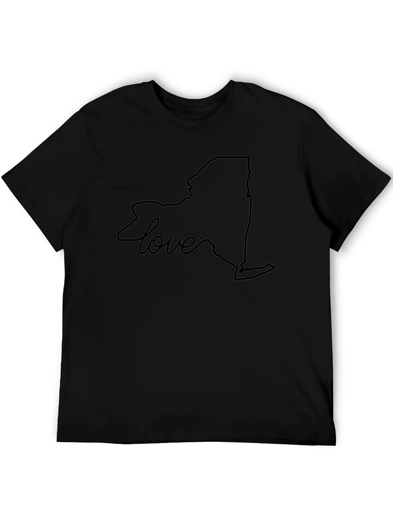 New York Love Outline Black Tee