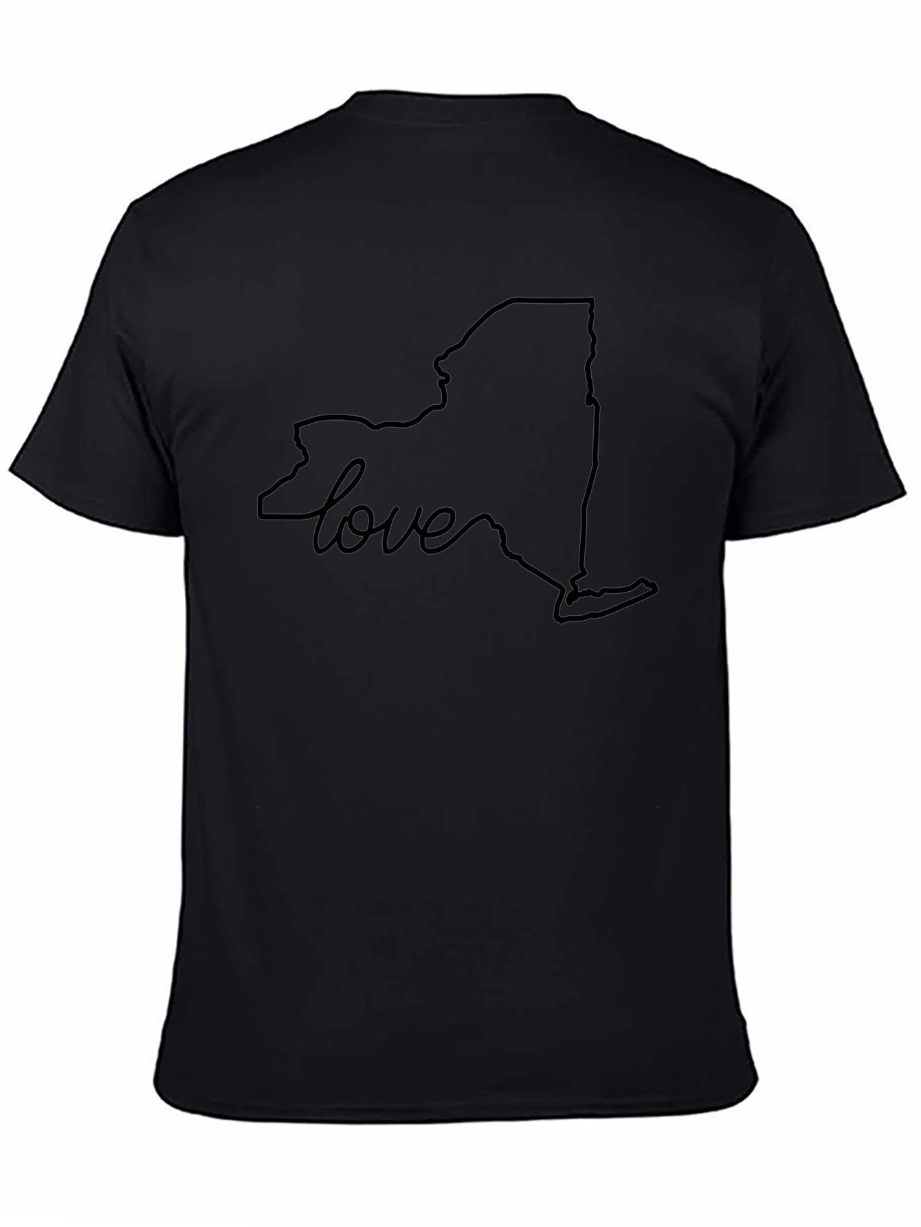 New York Love Outline Black Tee