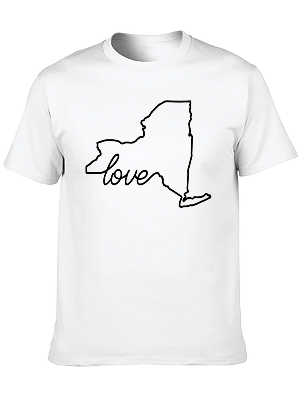 New York Love Outline Black Tee