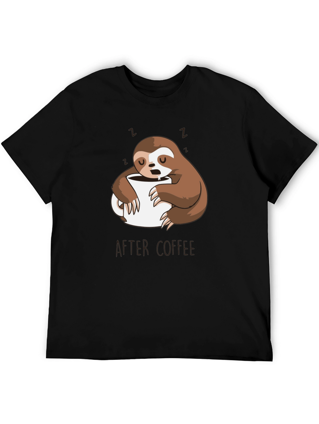 Funny Sloth After Coffee Graphic T-Shirt