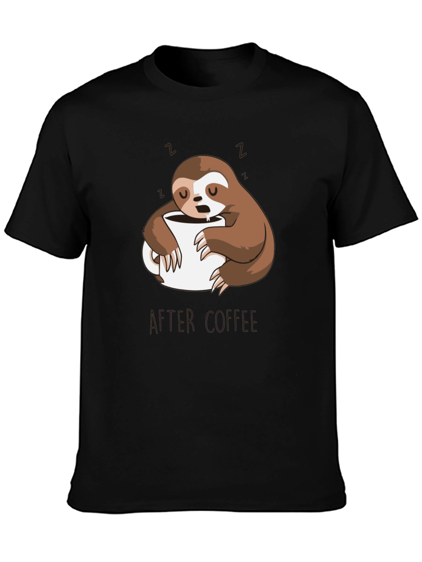Funny Sloth After Coffee Graphic T-Shirt