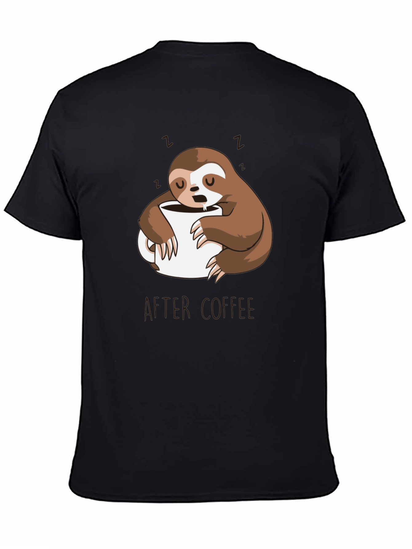 Funny Sloth After Coffee Graphic T-Shirt