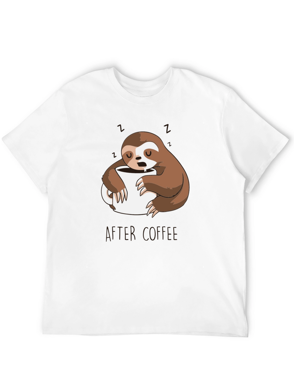 Funny Sloth After Coffee Graphic T-Shirt