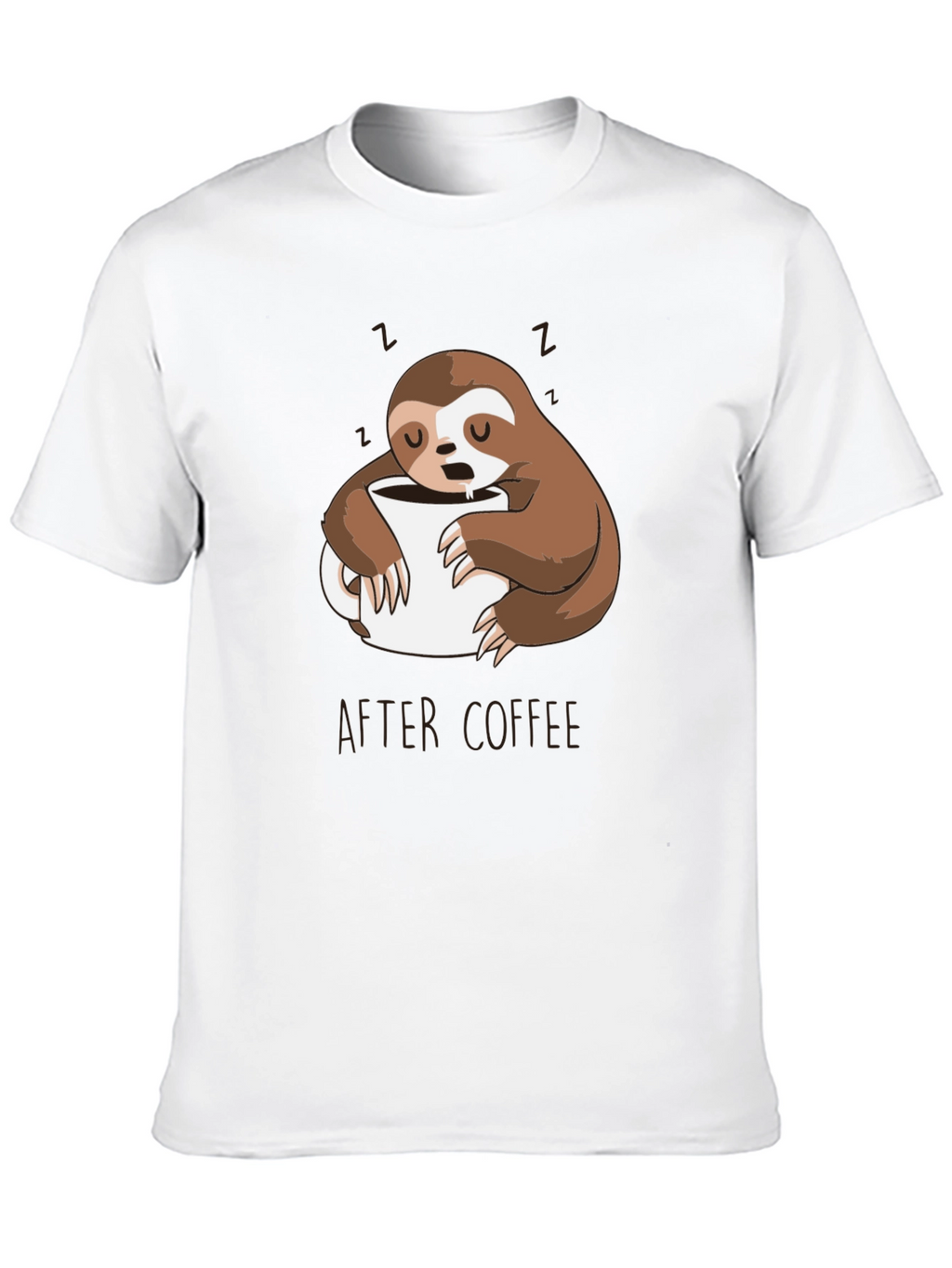 Funny Sloth After Coffee Graphic T-Shirt