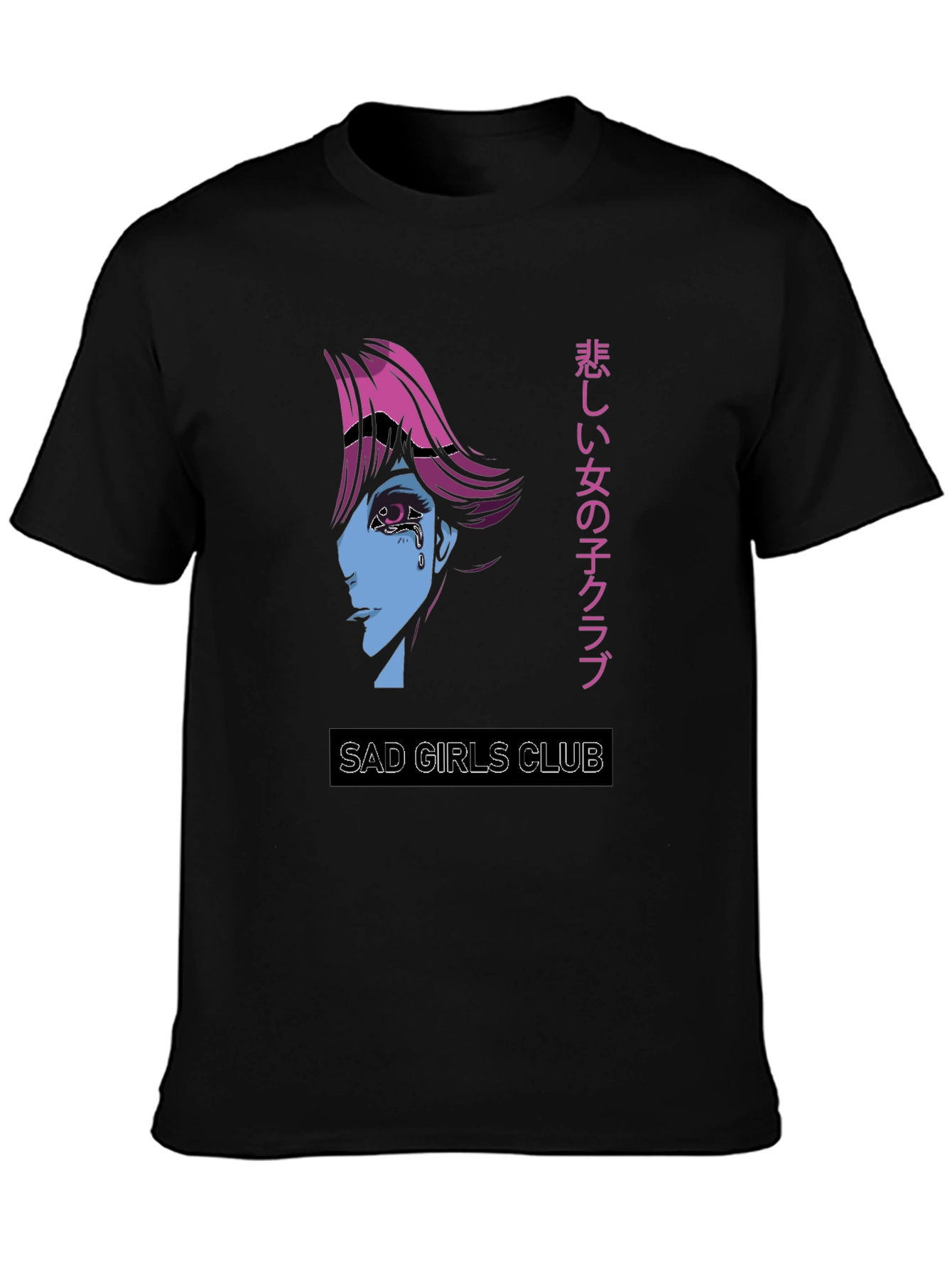Sad Girls Club Graphic Tee - Anime Style