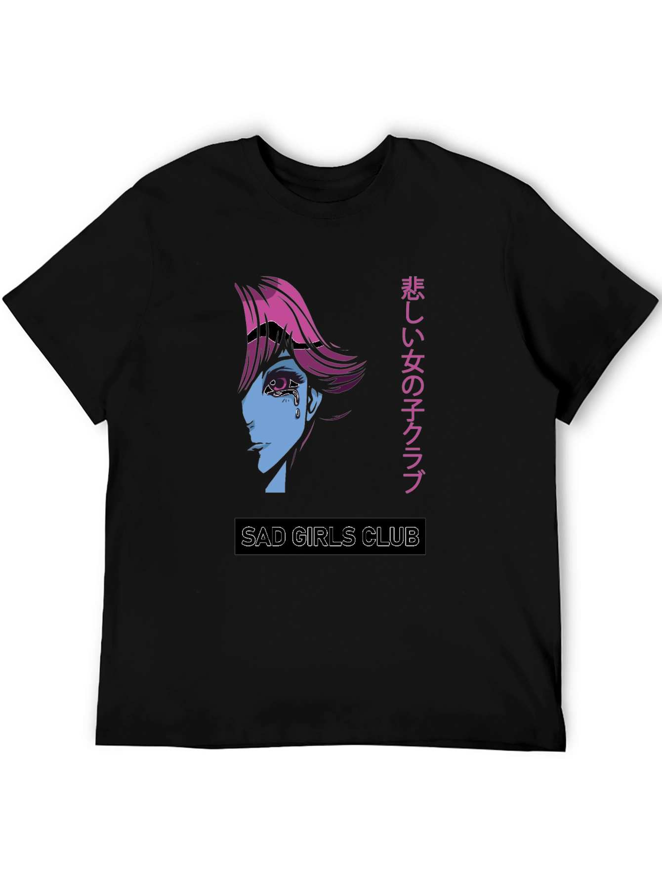 Sad Girls Club Graphic Tee - Anime Style
