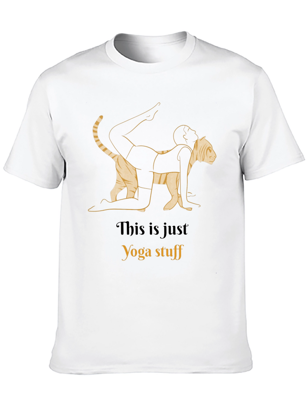 Yoga Cat Stretch Graphic T-Shirt