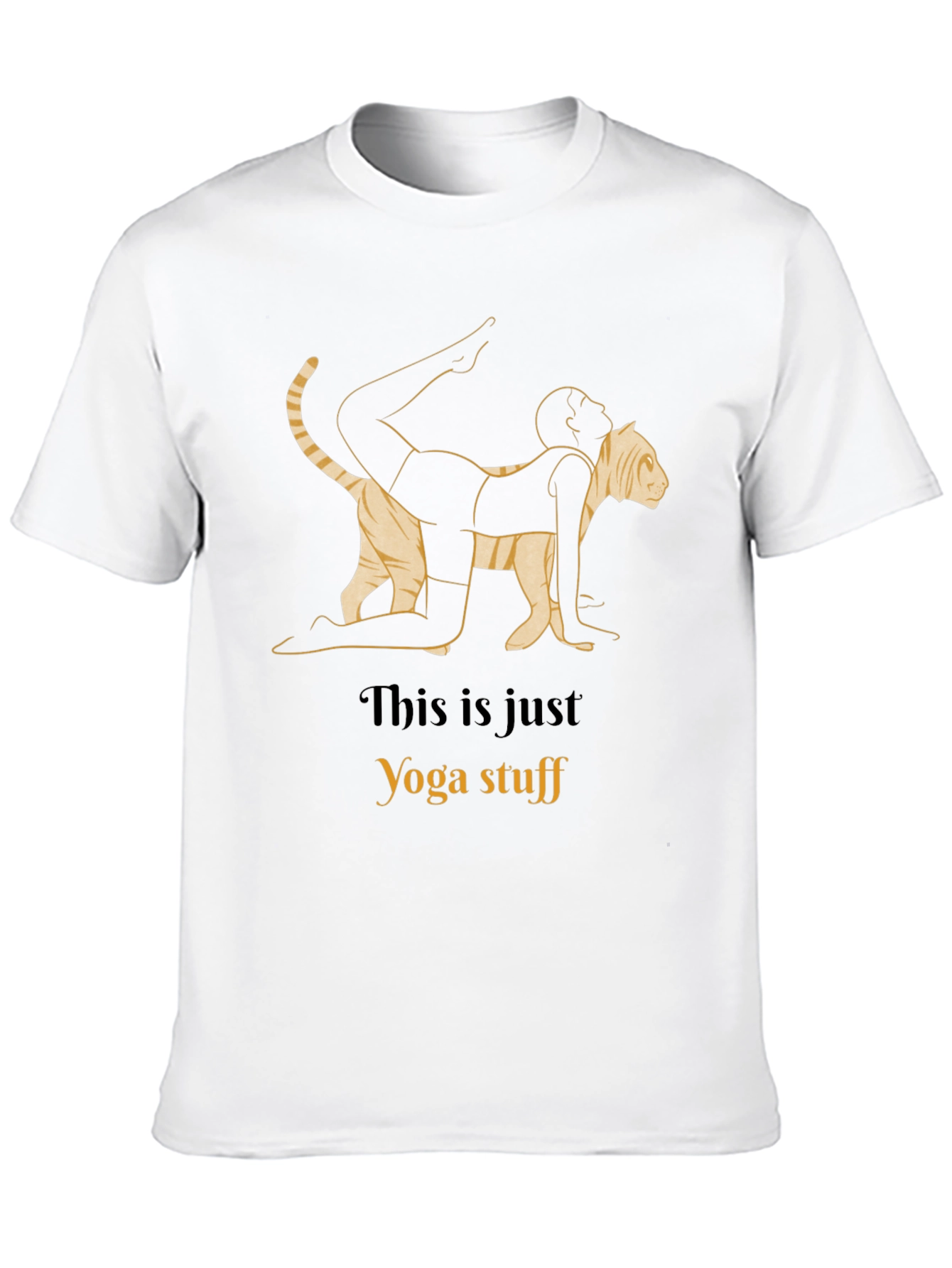 Yoga Cat Stretch Graphic T-Shirt