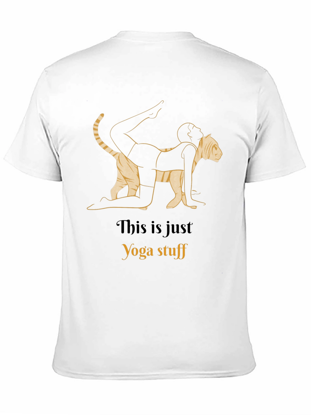 Yoga Cat Stretch Graphic T-Shirt