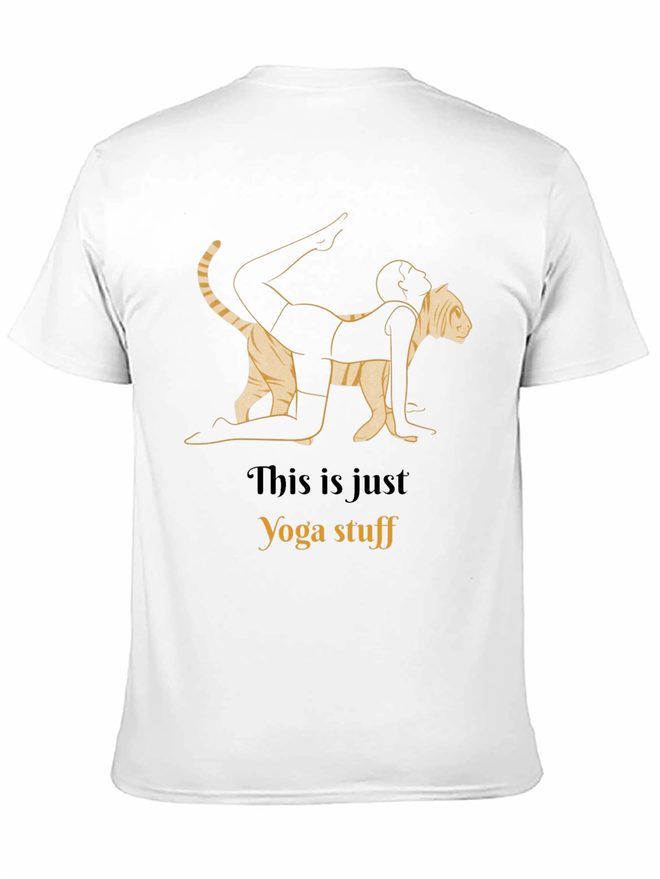 Yoga Cat Stretch Graphic T-Shirt
