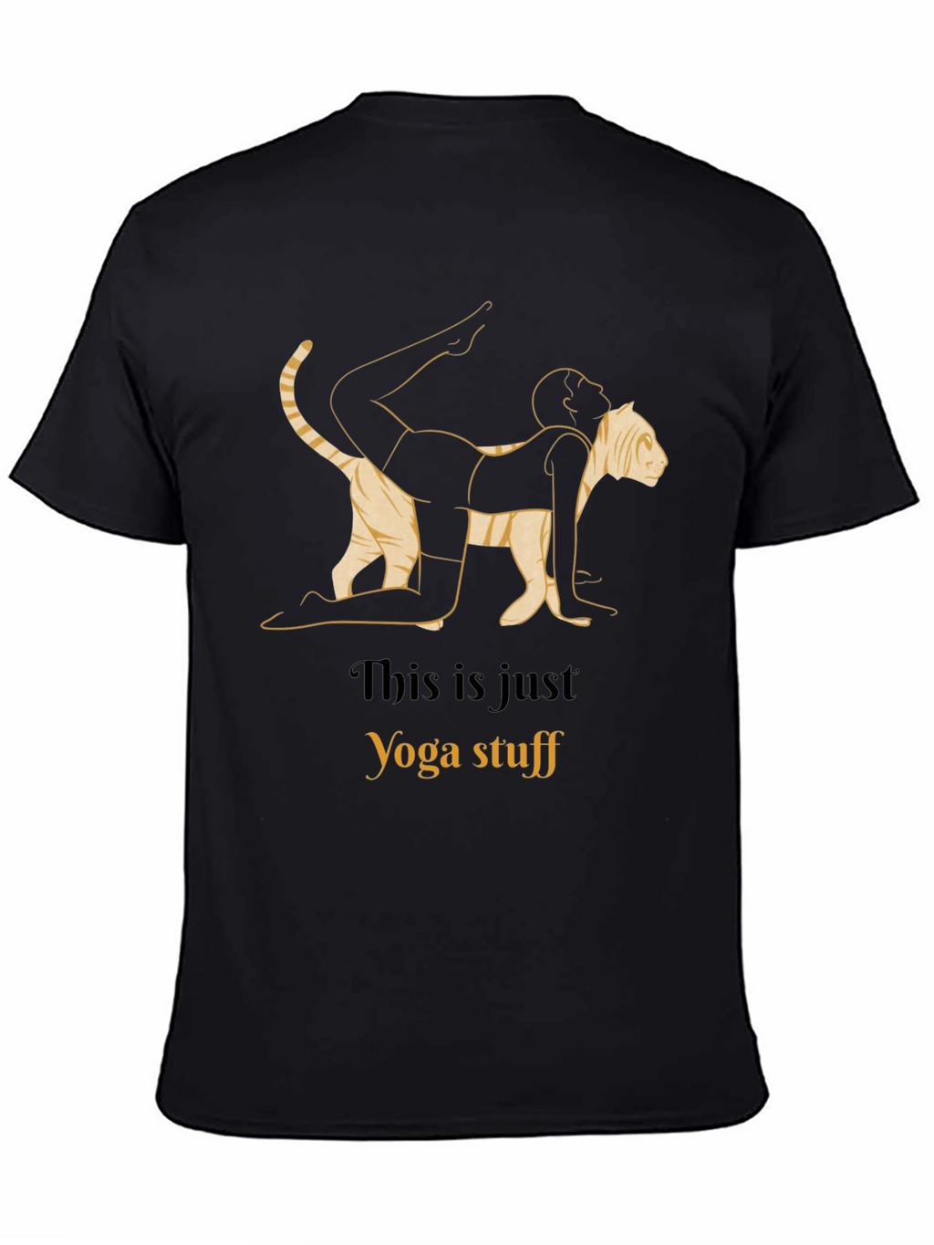 Yoga Cat Stretch Graphic T-Shirt