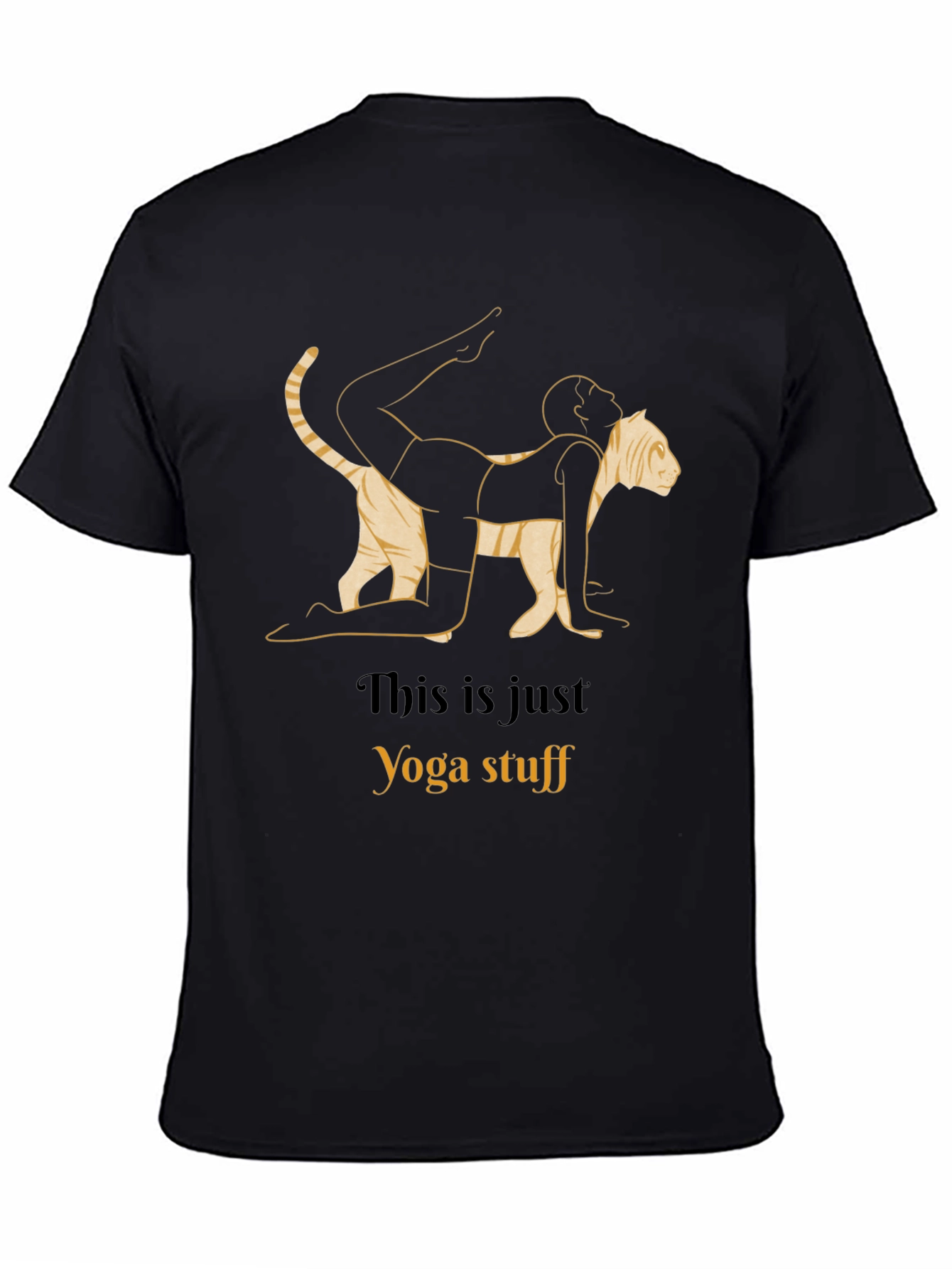 Yoga Cat Stretch Graphic T-Shirt