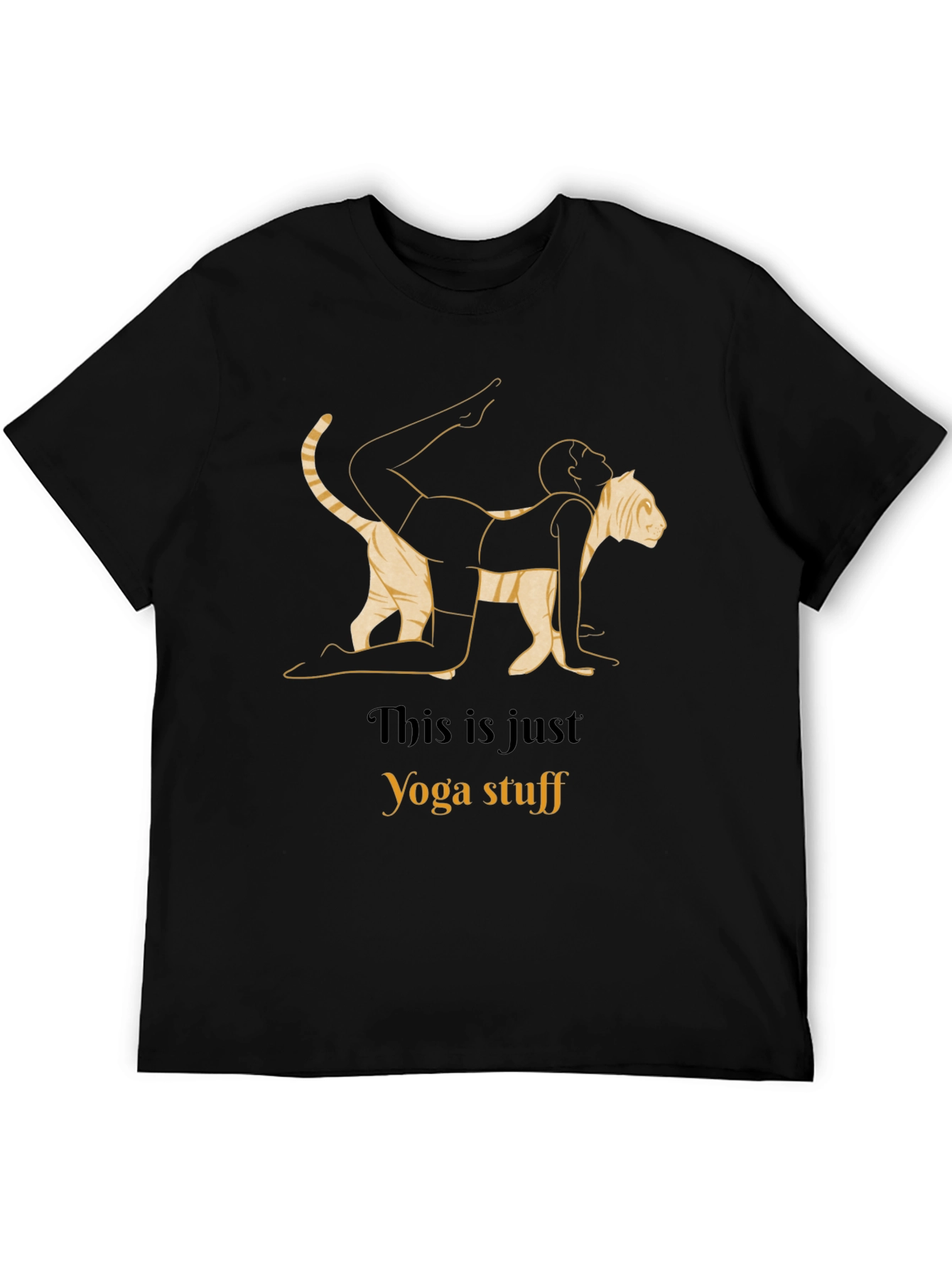 Yoga Cat Stretch Graphic T-Shirt