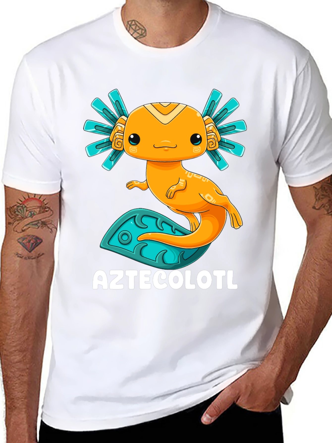 Aztecolotl T-Shirt: Cute Axolotl Graphic Tee